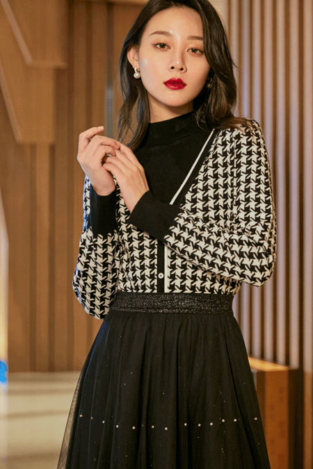 芝仪女装千鸟格—高段位的STYLE穿搭时尚感直线UP